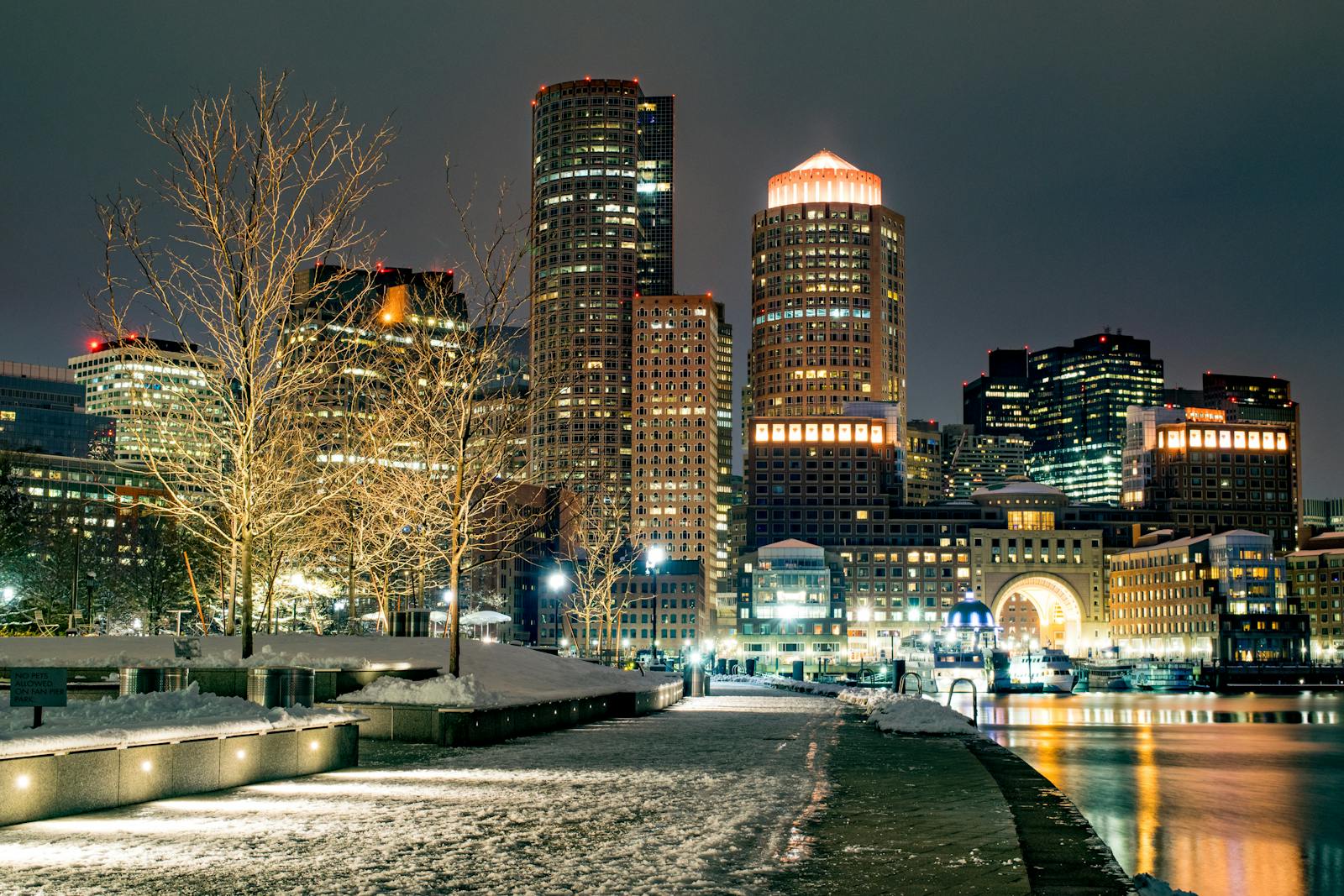 City Buildings During Night Time